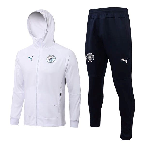 Chandal Con Capucha Manchester City 2022-23 Blanco